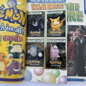 1999 Hasbro Toy Wishes Magazine RARE Pokemon Trading Card Set Of 4 Mint New - Bild 1 von 16