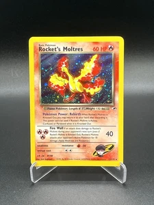 Rocket's Moltres 12/132 Gym Heroes Pokemon Card LP - Picture 1 of 2