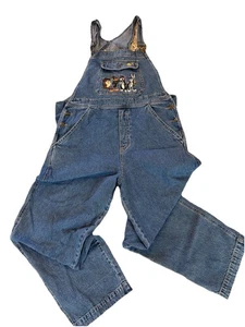 Vintage Ladies Looney Tunes Overalls Denim Warner Bros Studio Store Y2K Size XL - Picture 1 of 8
