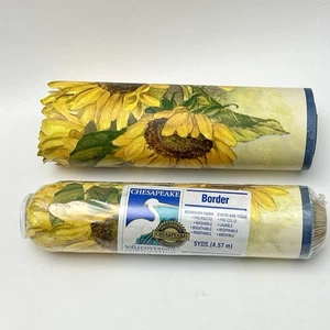 NEW Chesapeake Wallpaper Border Sunflowers 10 Yards Non-woven Fabric Pre-pasted - Picture 1 of 7