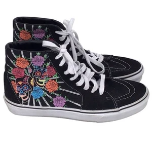 Vans Sk8-Hi Dia De Los Muertos Shoes Mens 10.5 Glow in the Dark Sneakers Rare - Picture 1 of 9