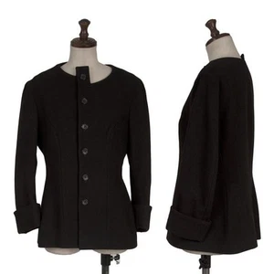 Yohji Yamamoto FEMME Wool Curve Switching Collarless Jacket Size 2(K-133032) - Picture 1 of 12