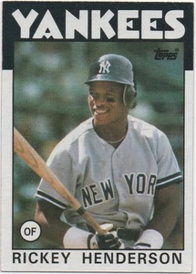 Rickey Henderson 1986 TOPPS BASEBALL Base #500 Yankees - Picture 1 of 2
