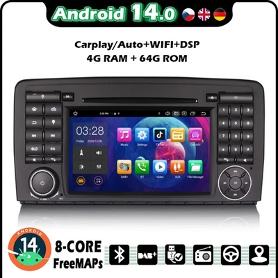 CarPlay DVD Android 14 DAB+Autoradio Mercedes Benz R-Klasse W251 Navi Bluetooth - Bild 1 von 4