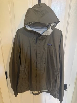Patagonia Rain Jacket Large Green Full Zip Hooded H2no EUC - Image 1 of 4