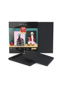 Arteza Foldable Canvas Artist Watercolour Paper Pad - 20.4 x 28cm 20 Sheets - Picture 1 of 6