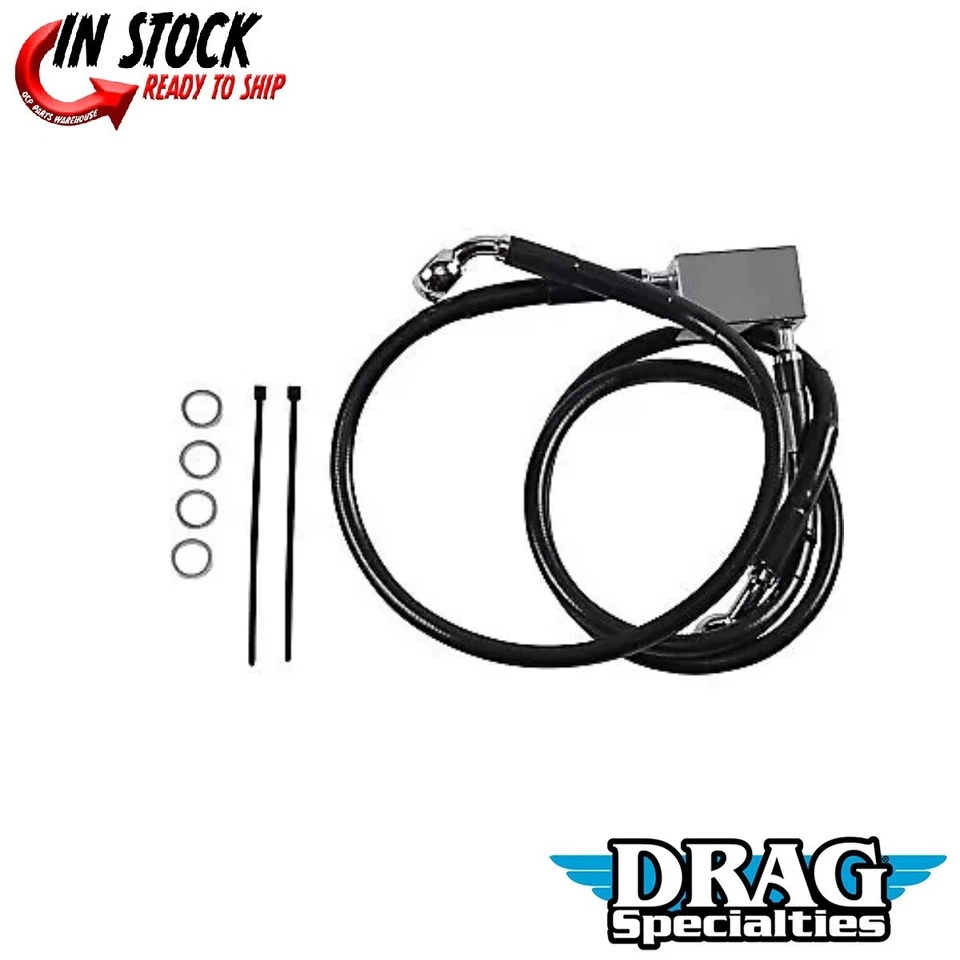 Kit de línea de freno trasero de acero inoxidable Drag Specialties 1741-2950  Foto 1 de 3