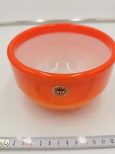 Michael Bang Holmegaard Glasschale bowl Palet Kastrup Denmark red Vintage orange - Bild 1 von 8