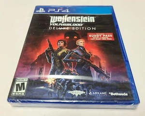 Wolfenstein Youngblood 4 Deluxe Edition (Playstation 4, 2019) PS4 NUOVO - Foto 1 di 2