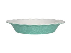 Maxwell & Williams Blooms Fluted Pie Dish 21.5x4cm Green Gift Boxed - Picture 1 of 4