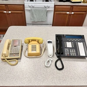 Vintage Phones Lot Of 4 Wall & Desk Phones ATT , Bell & Doufone - Picture 1 of 5
