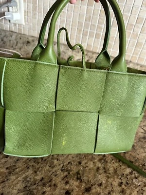 Bottega Veneta Arco Tote Bag+ Pouch Size Small Green“ Spots” - Image 1 of 4
