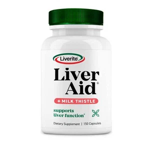 Liverite Liver Aid With Milk Thistle 150 Capsules, Liver Support, Liver Clean... - Picture 1 of 9