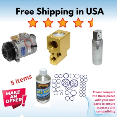 Compresor y válvula aire acondicionado apto para Saab 9-5 1999-2003 Foto 1 de 4