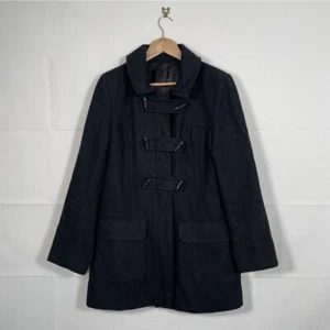 Laura Ashley Coat Black Womens Size 14 Wool Blend Jacket 19" Pit to Pit - Picture 1 of 5