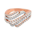 1.14ct Natural Round Diamond 14k Solid Rose Gold Wedding Anniversary Band Ring