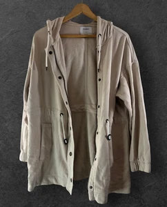 Old Navy Damen hellbraune Hoodie Jacke M Medium Sherpa gefüttert, Knopf & Reißverschluss vorne - Bild 1 von 9