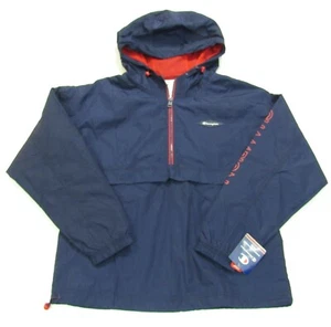 Champion Womens Athletic Stadium Navy Red 1/4 Zip Windbreaker Small Nwt - Picture 1 of 5