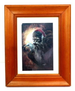 Eye Of An Eagle by Terry Saleh 1992 Wood Frame Art Print Signed Vintage - Picture 1 of 10