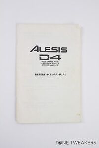 ALESIS D4 REFERENCE MANUAL instruction book Drum Module VINTAGE SYNTH DEALER