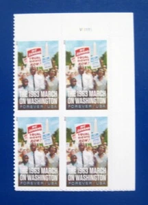 Sc # 4804 ~ Plate # Block ~ Forever Issue, The 1963 March On Washington Stamp - Picture 1 of 1