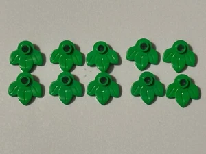 LEGO ~ 32607 ~ Parts Plate Plant Round 1x1 w/ 3 Leaves ~ Bright Green ~ 10 pcs ~ - Picture 1 of 1