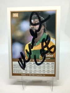Michael Cage Signed 1990 Skybox Card Seattle Supersonics - Picture 1 of 2