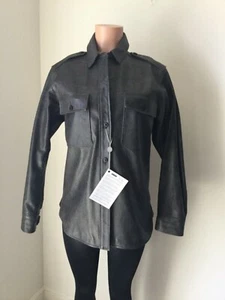 giacca pelle donna maison martin margiela taglia 4 grigio moto biker  - Foto 1 di 7