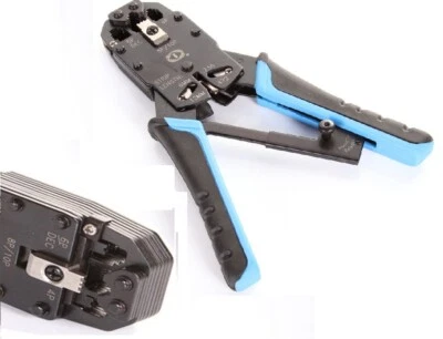 Network LAN Cable Wire Crimp Tool RJ11/RJ12/RJ45/RJ50 10P 8P 6P 4C Connector - Image 1 of 4