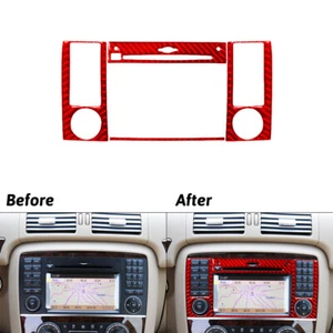 For Benz R-Class R350 W251 09-12 Red Carbon Fiber Interior CD Radio Panel Cover - Foto 1 di 11