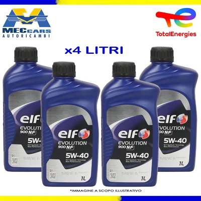 4 LITRI ELF EVOLUTION 900 NF 5W40 OLIO MOTORE ACEA A3 / B4 RENAULT DACIA NISSAN - Immagine 1 di 3