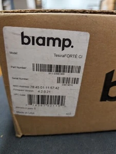 New, Biamp, TESIRAFORTE CI, Digital Audio Signal Processor - Picture 1 of 7