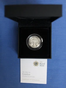 2010 Silver Proof £1 coin "Cities - London" in Case with COA - Picture 1 of 6