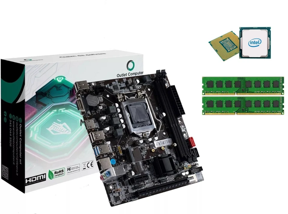SCHEDA MADRE HDMI 1155 RAM 8GB INTEL CPU I5 2° QUAD CORE DESKTOP MOTHERBOARD - Immagine 1 di 1
