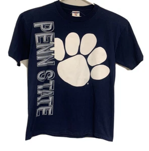 Jerzees Penn State PSU Nittany Lion Paw Double Sided T Shirt Size Large - Picture 1 of 9