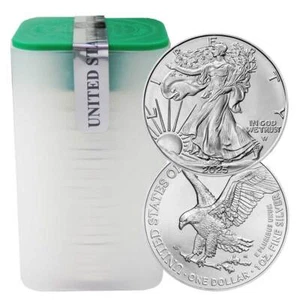 Roll of 20 - 2025 $1 American Silver Eagle 1 oz BU - Picture 1 of 3