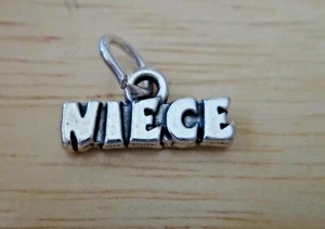 Sterling Silver 7x16mm says Niece Charm! - Picture 1 of 2