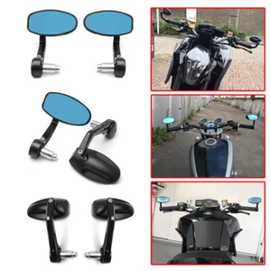 Espejos retrovisores laterales 7/8" 22 mm barra de mango motocicleta ATV scooters deportes callejeros - Imagen 1 de 12