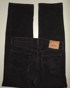 LEVIS RED TAG 501 BUTTON FLY 100% COTTON BLACK DENIM JEANS MENS 36 X 34 V237 - Picture 1 of 3