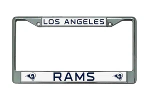 Los Angeles Rams NFL Throwback White Logo Rico Chrome License Plate Frame - Picture 1 of 1