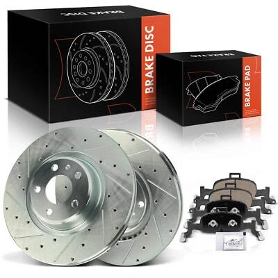 6 piezas de rotores de freno delanteros perforados y pastillas de freno de cerámica para Audi A4 A4 Allroad Q5 Foto 1 de 4