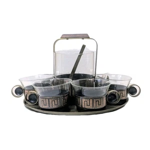 De colección Schott & Gen Mainz Jena Tazas de Vidrio Cobre Latón Bandeja Cubo de Hielo Brutalista - Imagen 1 de 4
