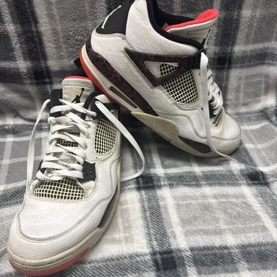 Jordan 4 Retro Pale Citron, Bright Crimson 2019 Talla 13 Foto 1 de 4