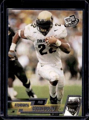Press Pass Chris Brown Rookie RC #12 Buffaloes 2003 Foto 1 de 2