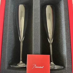COPPIA FLAUTI CHAMPAGNE CRISTALLO BACCARAT DOM PERIGNON #1845244 NUOVISSIMI - Foto 1 di 4