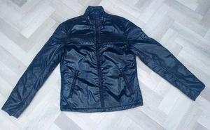 Chaqueta de nailon Armani Exchange para hombre ligera cremallera completa bombardero AZUL MARINO A/X - Imagen 1 de 8