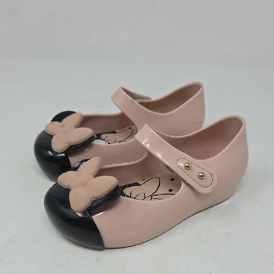 Mini Melissa Minnie Mouse Rosa y Negro Zapatos para Niños Pequeños Talla 8 Foto 1 de 4