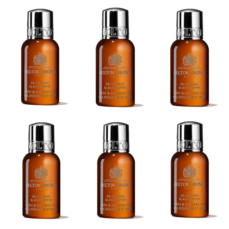 Molton Brown Re-Charge Black Pepper Bade- & Duschgel 6 x 50 ml Flaschen - 300 ml