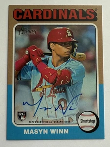 2024 Topps Heritage Masyn Winn Real One Auto RC Rookie #ROA-MW STL Cardinals - Picture 1 of 2