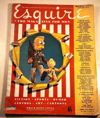 ESQUIRE MAGAZINE JANUARY 1945 (VARGA 12-MONTH GIRL PINUPS ) - Image 1 of 4